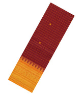 Crimson Woven Chettinad Cotton Saree With Checks-CN1900