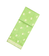 Mint Green Woven Dupion Silk Saree With Floral Buttas-DS0525