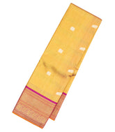 Gold Handloom Korvai Tissue Kanchipuram Silk Saree With Buttas-KA13171