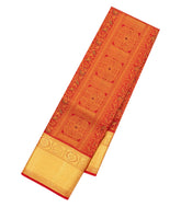 Crimson Handloom Kanchipuram Silk Saree With Meena Floral Motifs-KA14778