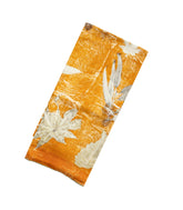 Mustard Handloom Tussar Silk Saree With Eco Printed Motifs-TU2848