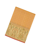 Sandal Handloom Kanchipuram Tissue Silk Saree With Meena Floral Motifs-KA13517