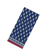 Indigo Printed Jaipur Cotton Saree With Printed Floral Motifs-JC1759