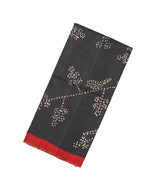 Black Handloom Tussar Silk Saree With Printed Shibori Motifs-TU2731