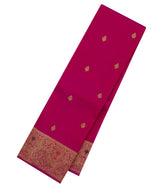 Magenta Handloom Kanchipuram Silk Saree With Meena Floral Motifs-KA14523