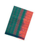 Peach Woven Kadappa Cotton Saree With Checks-KN0736