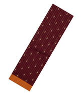 Maroon Woven Rasipuram Cotton Sari With Stripes-RA2624