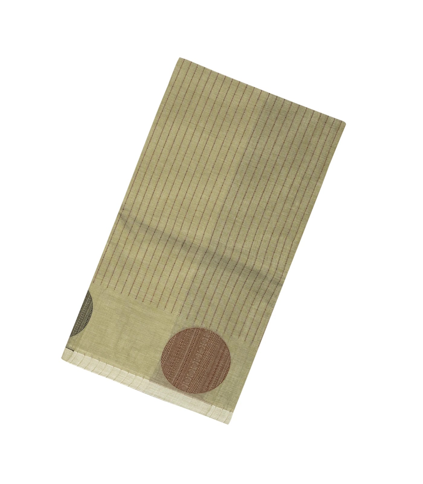 Cardamom Green Rasipuram Cotton Saree With Dotted Stripes â RmKV Silks Private Ltd