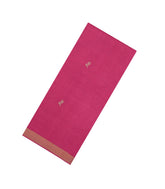 Pink Woven Tussar Silk Saree With Floral Motifs-TU3261