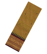 Olive Green Woven Chettinad Cotton Saree With Checks-CN1901