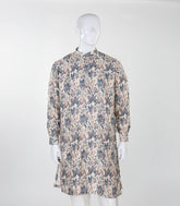 Beige Mid Length Kurta with zig zag print -EW1104