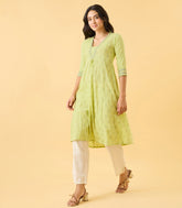 Pastel Green Printed Kurta