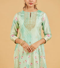 Pastel Green Festive Kurta Set