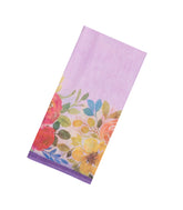 Lavender Printed Synthetic Linen Saree With Floral Motifs-SY0121