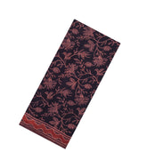Black Printed Jaipur Cotton Saree With Floral Motifs-JC1453