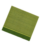 Green Woven Kadapa Cotton Saree With Stripes & Contrast Border-KN0654