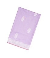 Lavender Handloom Banarasi Ektara Weaving Silk Saree With Floral Buttas-BE1363