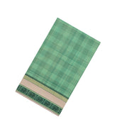 Aquamarine Handloom Silk Cotton Saree With Checks-SC4030