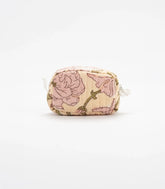 Light Peach Cotton Bagru Printed Coin Pouch With Zipper-ACS1059