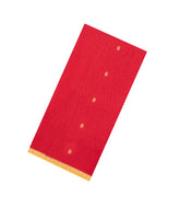 Red Handloom Maheswari Silk Cotton Saree With Buttas & Zari Border-SC4883