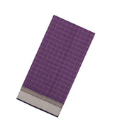 Lilac Handloom Maheswari Silk Cotton Saree With Checks-SC4962