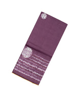 Lilac Handloom Tussar Silk Saree With Printed Tie & Dye Motifs-TU2793