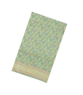 Cardamom Green Handloom Banarasi Silk Saree With Meena Floral Motifs-BE1920