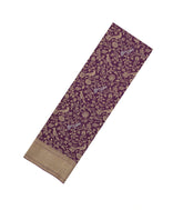 Dark Purple Woven Mysore Silk Saree With Peacock Vine Motifs-MS3305