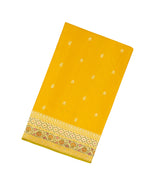 Mustard Handloom Banarasi Ektara Weaving Silk Saree With Kamalam Zari Buttas-BE1375