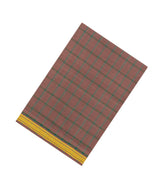 Brown Woven Kadappa Cotton Saree With Checks-KN0767