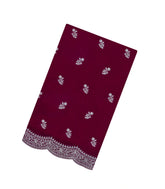 Magenta Woven Synthetic Blended Saree With Embroidered Motifs-EN2072