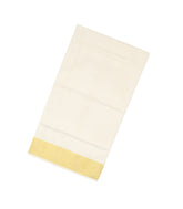 Off White Handloom Kerala Cotton Saree With Zari Border-KEC1006