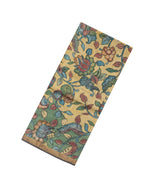 Yellow Handloom Tussar Silk Saree With Hand painted Kalamkari Motifs-TU2803