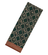 Bottle Green Printed Chanderi Cotton Saree With Bird Motifs-CC1445