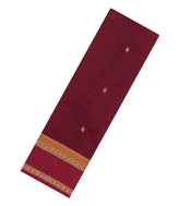 Maroon Handloom Kanchi Cotton Saree With Annam Buttas-KC1839