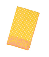 Mustard Handloom Banarasi Cotton Saree With Floral Motifs-BE1337