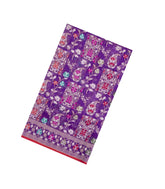 Purple Handloom Banarasi Jamdhani Saree With Meena Floral Motifs-BE1913