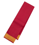 Red Handloom Kanchipuram Silk Saree With Zari Border-KA13968