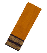 Oil Mustard Woven Chettinad Cotton Saree With Contrast Border-CN1909