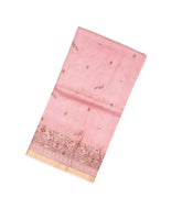 Peach Handloom Kota Silk Saree With Bird Motifs-KO1039