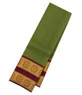 Sage Green Handloom Kanchipuram Silk Saree With Zari Buttas-KA14735