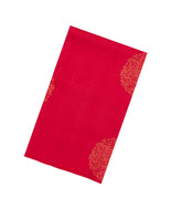 Red Handloom Soft Silk Saree With Floral Buttas & Contrast Pallu-SO4404