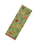 Cardamom Green Printed Crepe Silk Saree With Floral Motifs-PS0924