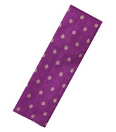 Purple Woven Tussar Silk Saree With Floral Buttas-TU3430