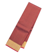 Maroon Handloom Kanchipuram Silk Saree With Zari Motifs-KA15687