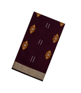 Maroon Woven Orissa Cotton Saree With Buttas-OR0885