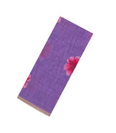 Lavender Printed Synthetic Linen Saree With Zari border-BL5152