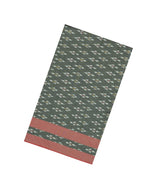 Shadow Green Handwoven Orissa Cotton Saree With Tie & Dye Motifs-OR0911