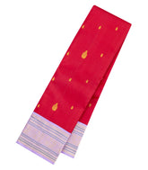 Pink Handloom Korvai Kanchipuram Silk Saree With Zari Buttas-KA16358