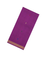 Magenta Woven Tussar Silk Saree With Meena Motifs-TU3269